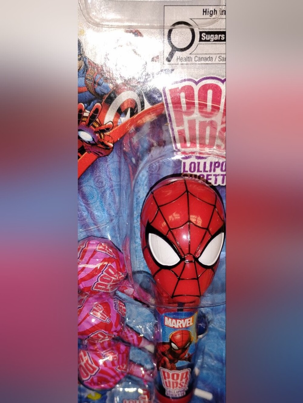 Kids' Spider-Man Red Lollipop Holder